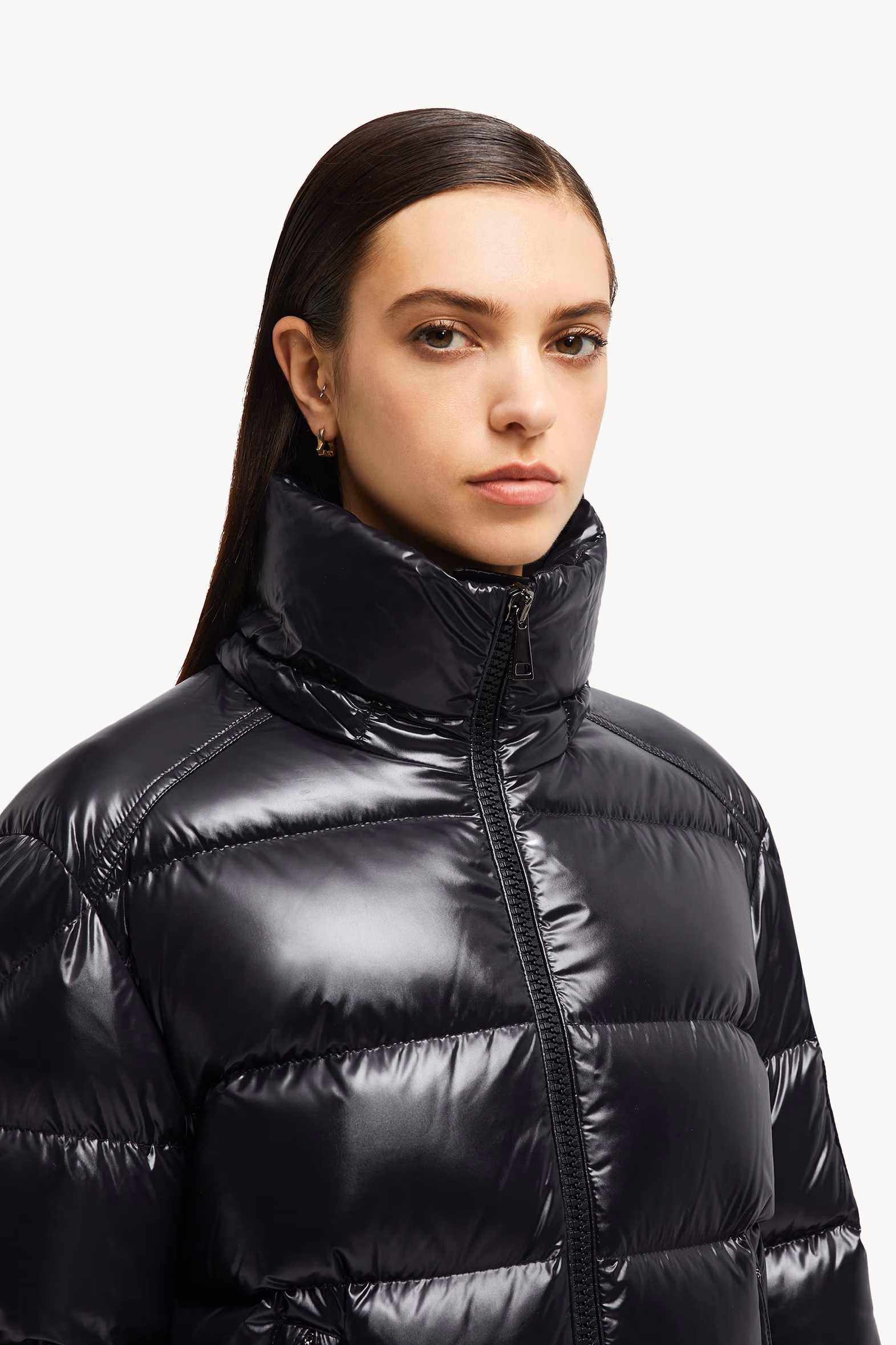 Maire Hooded Short Down Jacket Women Black Moncler 8